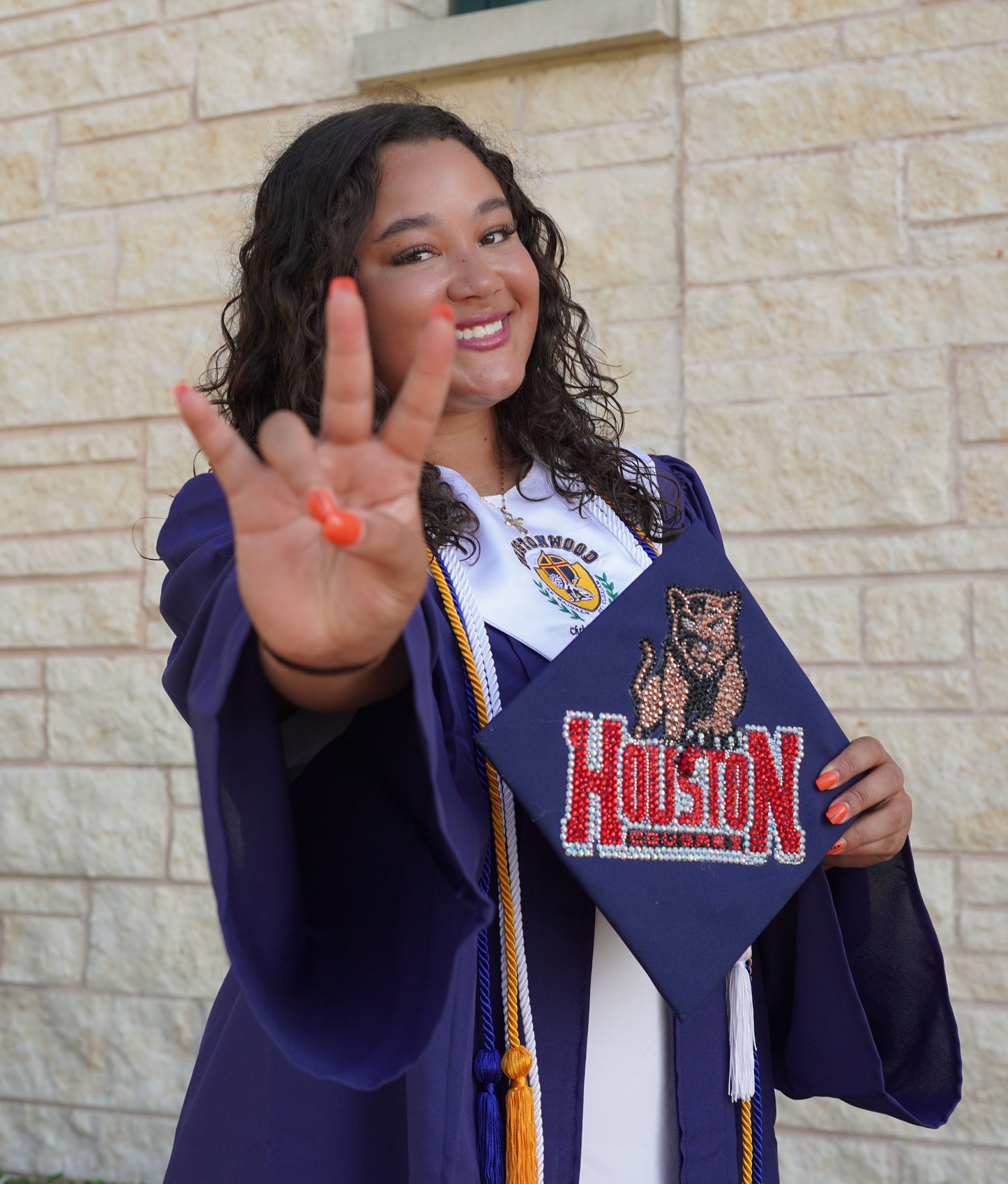 Custom Bling Graduation Hat