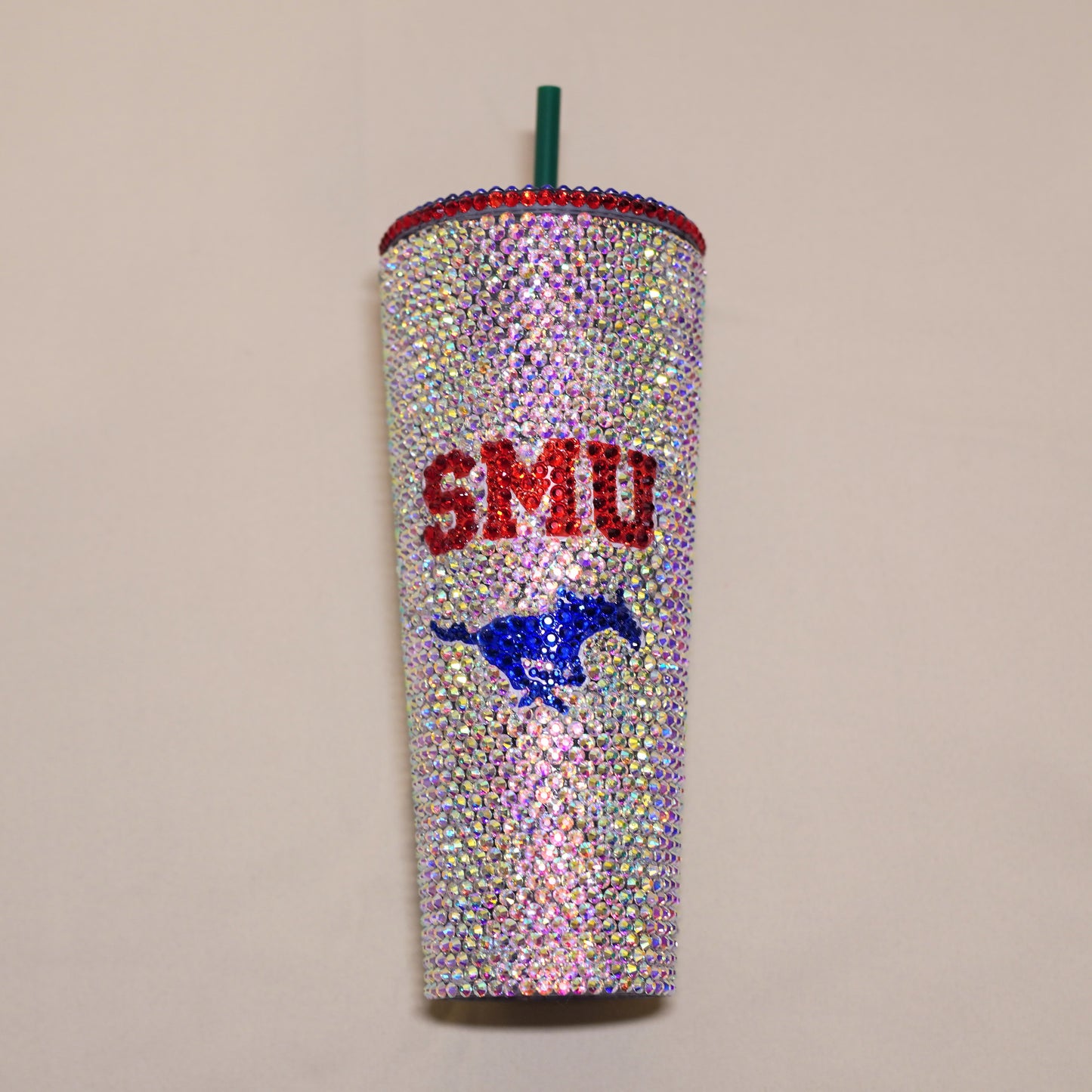 24oz SMU (Southern Methodist University) Bling Cup