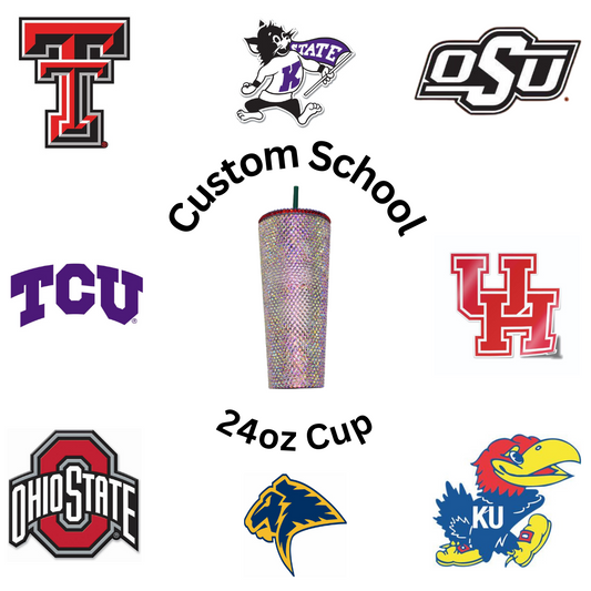 Custom 24oz High School Bling Cup